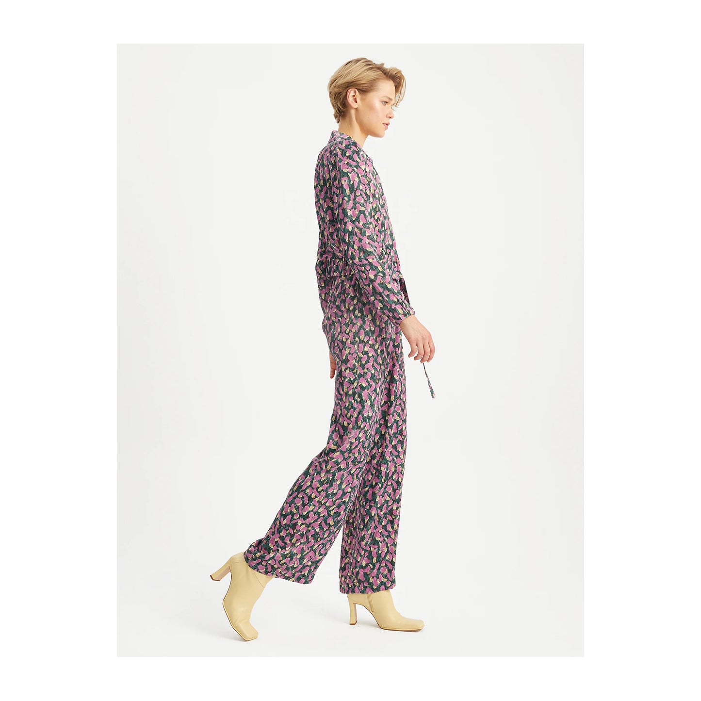 Women's Patterned VISCOSE Tire Zipper Blouse Stylish Patterened Shirt with Unique Design