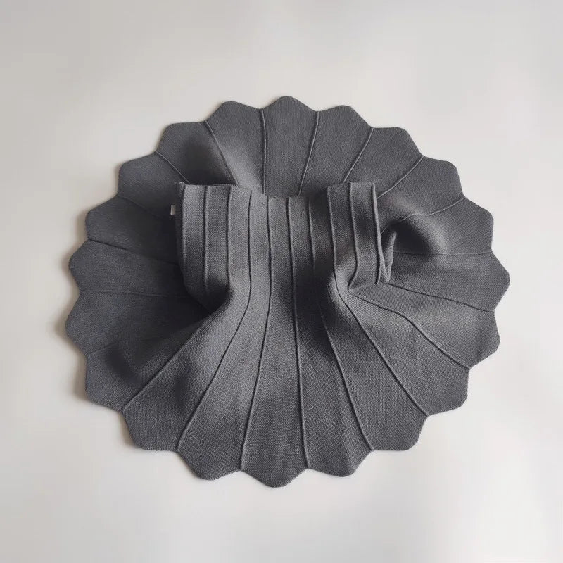 2023 Autumn And Winter New Products Children's Knitted Skirt Wavy Tutu Skirt Girls Thick Ruffled Umbrella Skirt