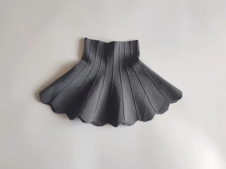 2023 Autumn And Winter New Products Children's Knitted Skirt Wavy Tutu Skirt Girls Thick Ruffled Umbrella Skirt