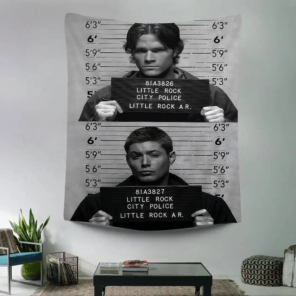 1PC TV Play Series Supernatural Printed Large Wall Tapestry Wall Hanging Decoration Household Decor Blanket