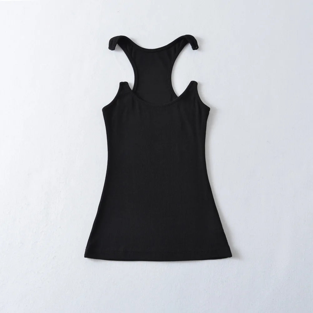 Women Ypro Ribbed Invisible Strap Tank Top Camis Tee