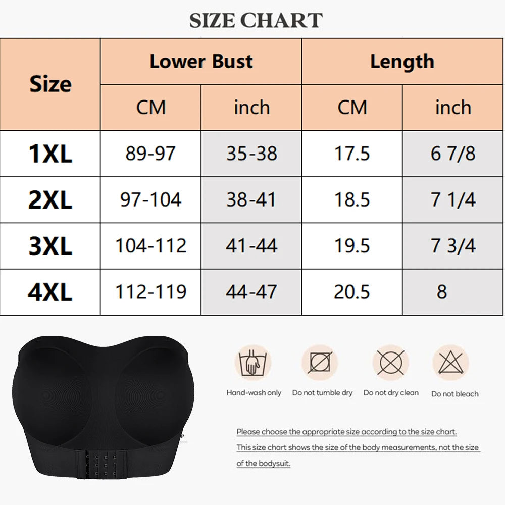 XL-4XL Women's Sexy Push-up Bra Wireless Lingeries Breathable Non-slip Bra with Removable Straps Push Up Breast Plus Size 2025