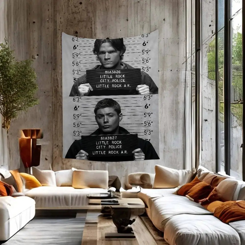 1PC TV Play Series Supernatural Printed Large Wall Tapestry Wall Hanging Decoration Household Decor Blanket