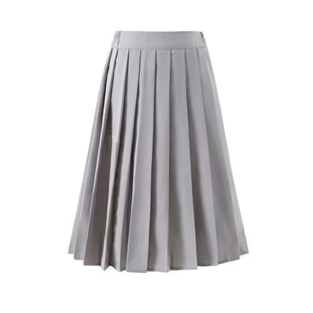2023 Fashion New Pleated Skirts Women S-5XL Vintage Young basic Leisure Korean All-match Autumn High Waist Female Faldas College