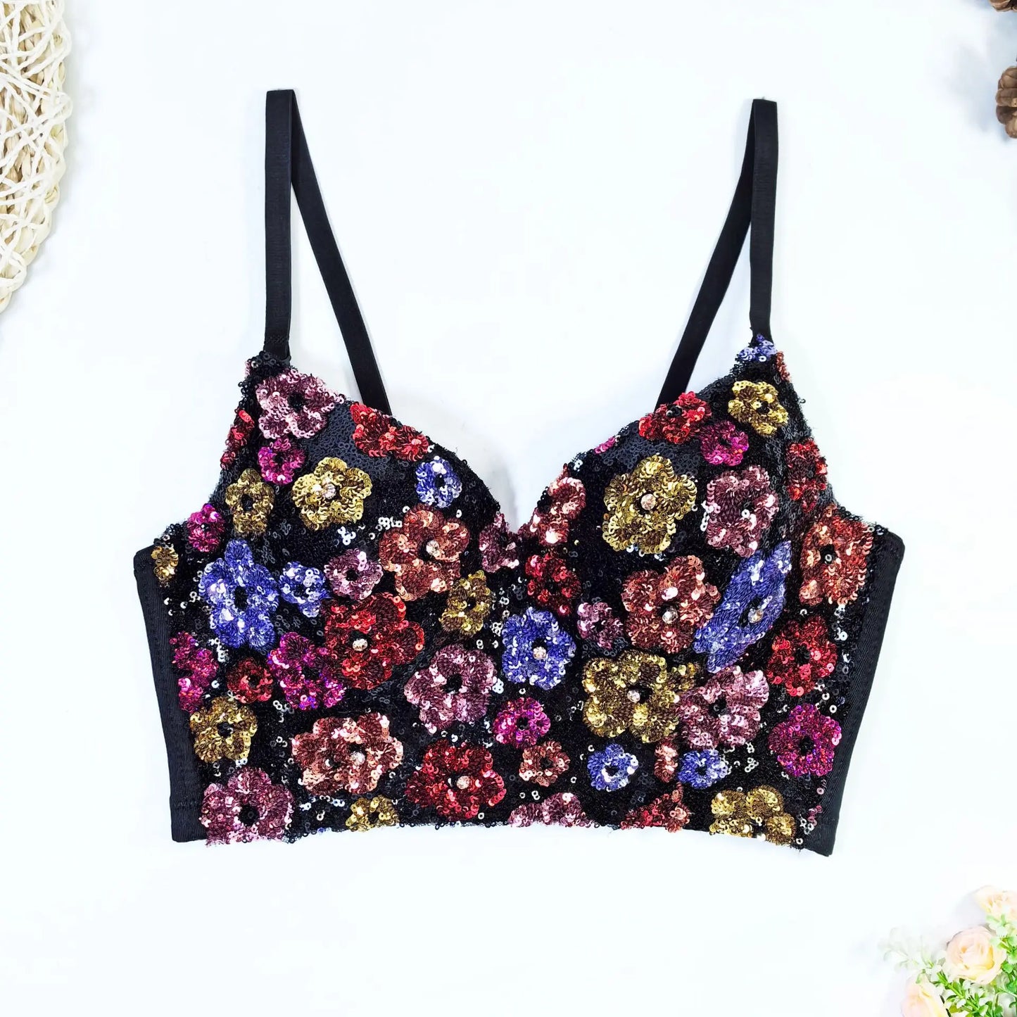 Y2k Top Shirts for Women Clothing Sexy Tank Tops Bra Bling Diamond Rhinestone Fashion Clothes Hotsweet Party Night Club Corset