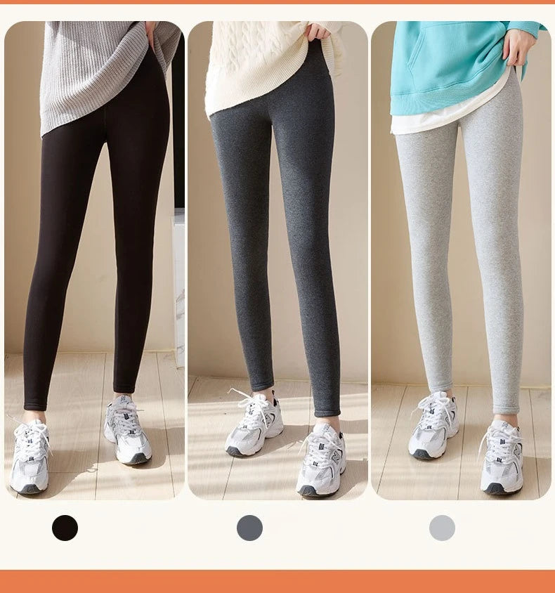 Women Winter Stretch Leggings High Waist Plush Leggings Thickened Keep Warm Leggings Woman Velvet Comfortable Thermal Leggins