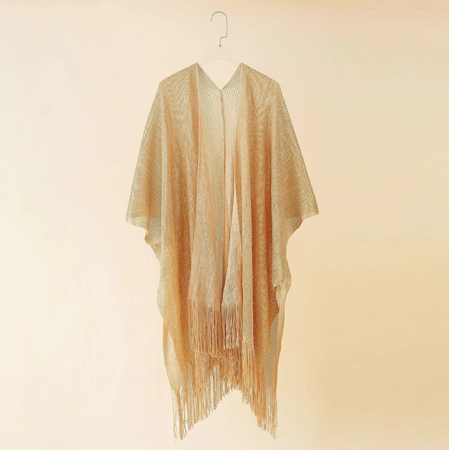 2024 Swimsuit Cover-ups  Fashion Tassel Gold Bikini Beach Cover Up Sexy Beach Dress Tunics for Women Summer Wear See Through