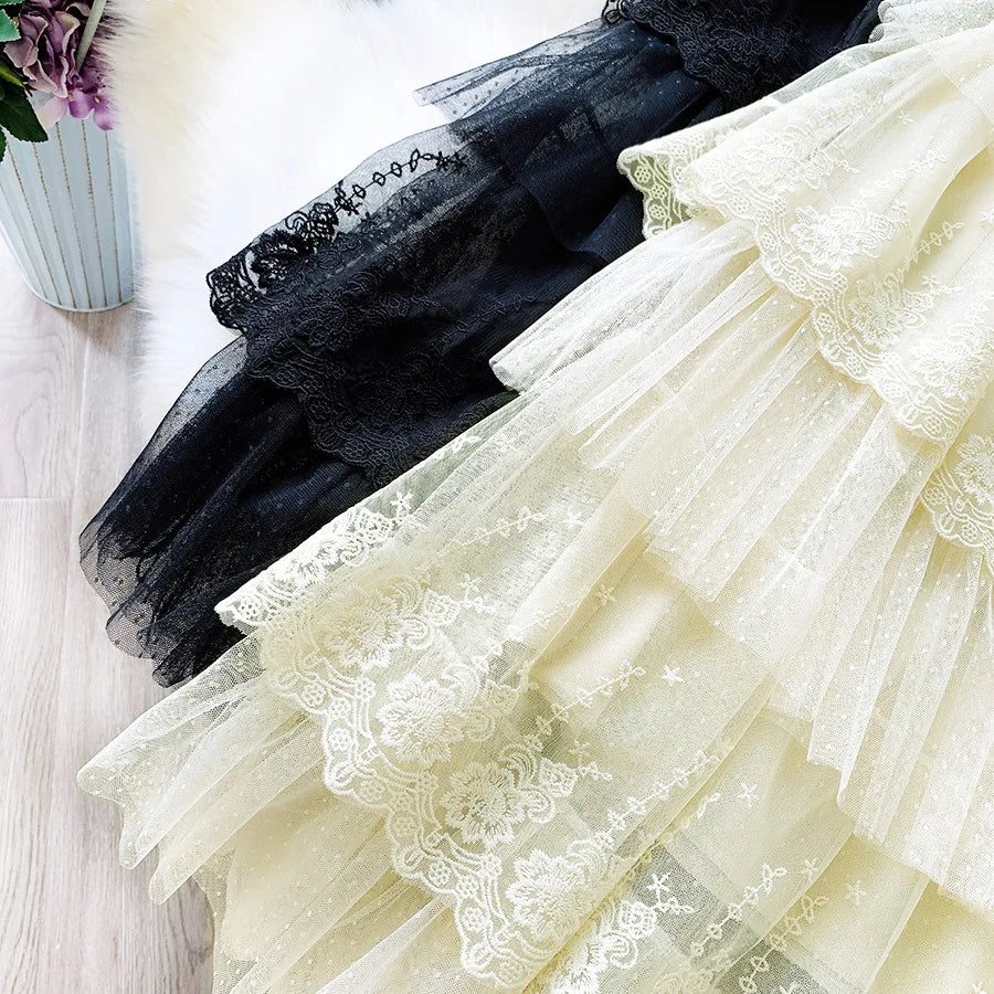 2024 New Spring Fashion Women Skirts Women Lace Skirts Long Lace Skirt Women Fashion Clothing K68