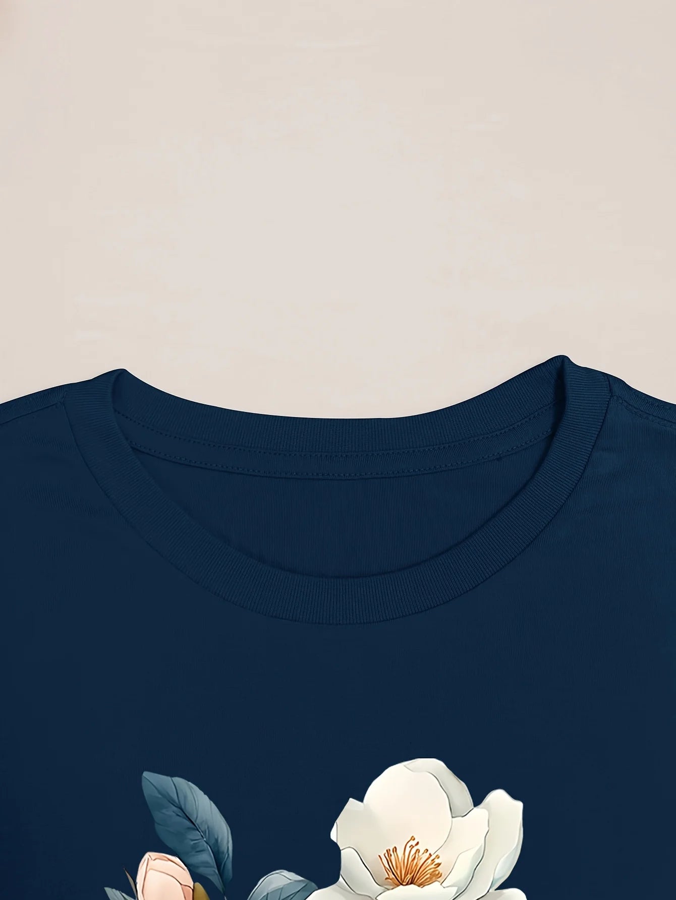 100% pure cotton women's spring and autumn comfortable casual long sleeved Paris graphic printed round neck T-shirt