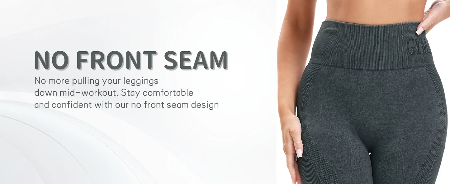 2 Pack Women's High Waisted Sexy Butt Lifting Seamless Solid Color Yoga Leggings Elastic And Breathable Fitness Sports Pants