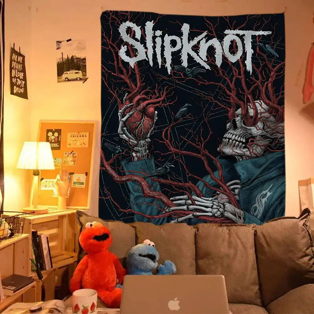 1pc S-SlipKnoter Band Cartoon Tapestry Bohemian Wall Tapestries Mandala Wall Hanging Sheets