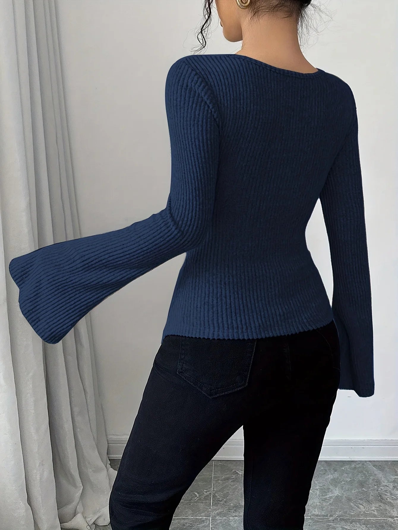 2025 Women Autumn Winter Long Sleeve Y2K Crop Top Trendy Off Shoulder Asymmetrical Fitted Knit V Neck Tee Shirts Tops Streetwear