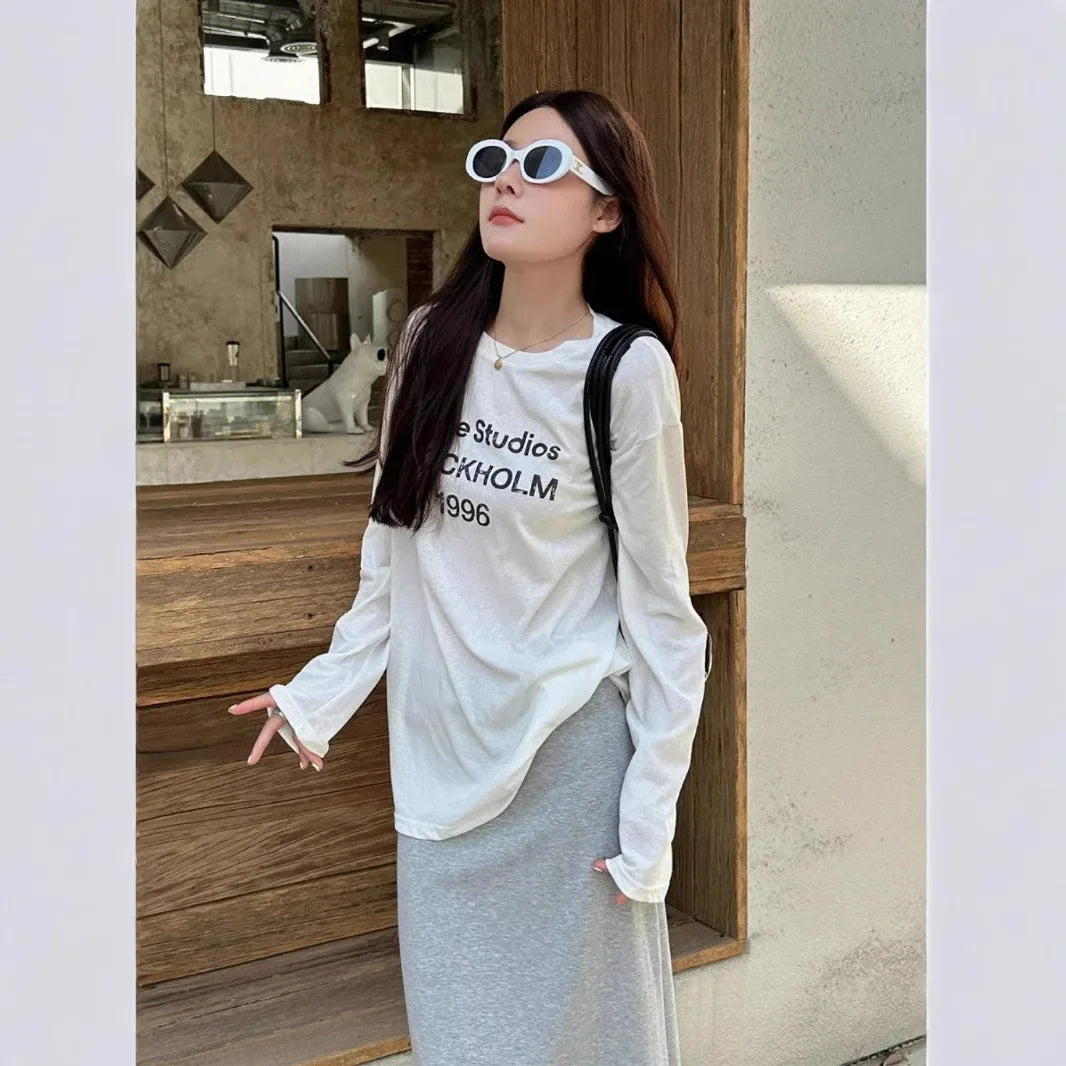 Womens Sun Protection Shirt Long Sleeve T Shirt American Style White Cover Up Thin Polyester Fiber Summer Beachwear