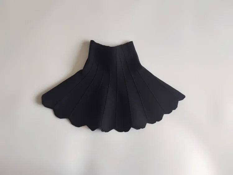 2023 Autumn And Winter New Products Children's Knitted Skirt Wavy Tutu Skirt Girls Thick Ruffled Umbrella Skirt
