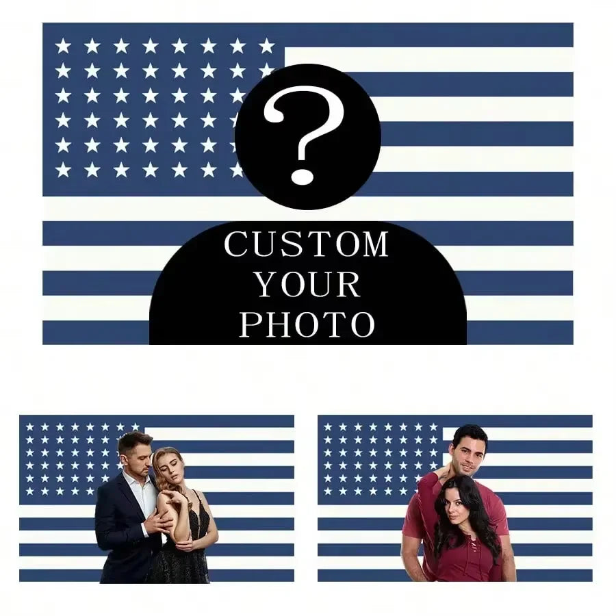 1pc Customizable Personalized Tapestry With Photos And Text, For Birthday, Wedding, Halloween, Christmas, Party