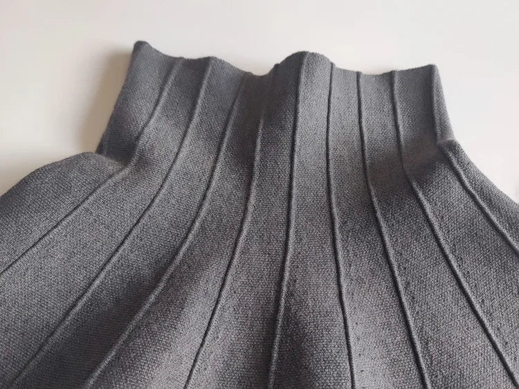 2023 Autumn And Winter New Products Children's Knitted Skirt Wavy Tutu Skirt Girls Thick Ruffled Umbrella Skirt