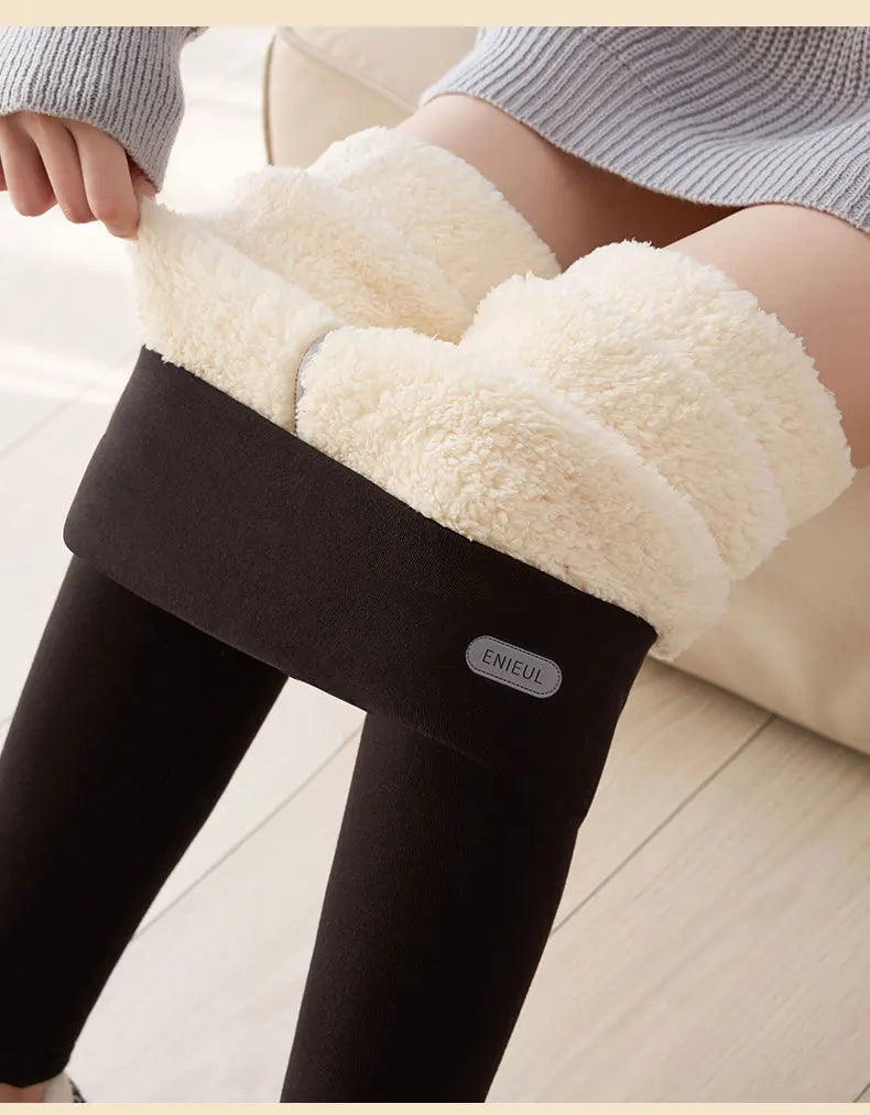 Women Winter Stretch Leggings High Waist Plush Leggings Thickened Keep Warm Leggings Woman Velvet Comfortable Thermal Leggins