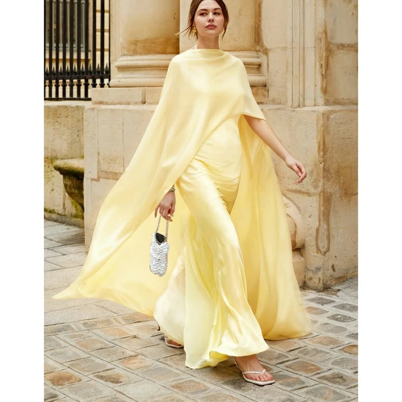 Womens High Low Polka Dot/Solid Color Sheer See-through Cover-ups Summer Holiday O Neck Cape Blouse Female Jacekt Long Party Top