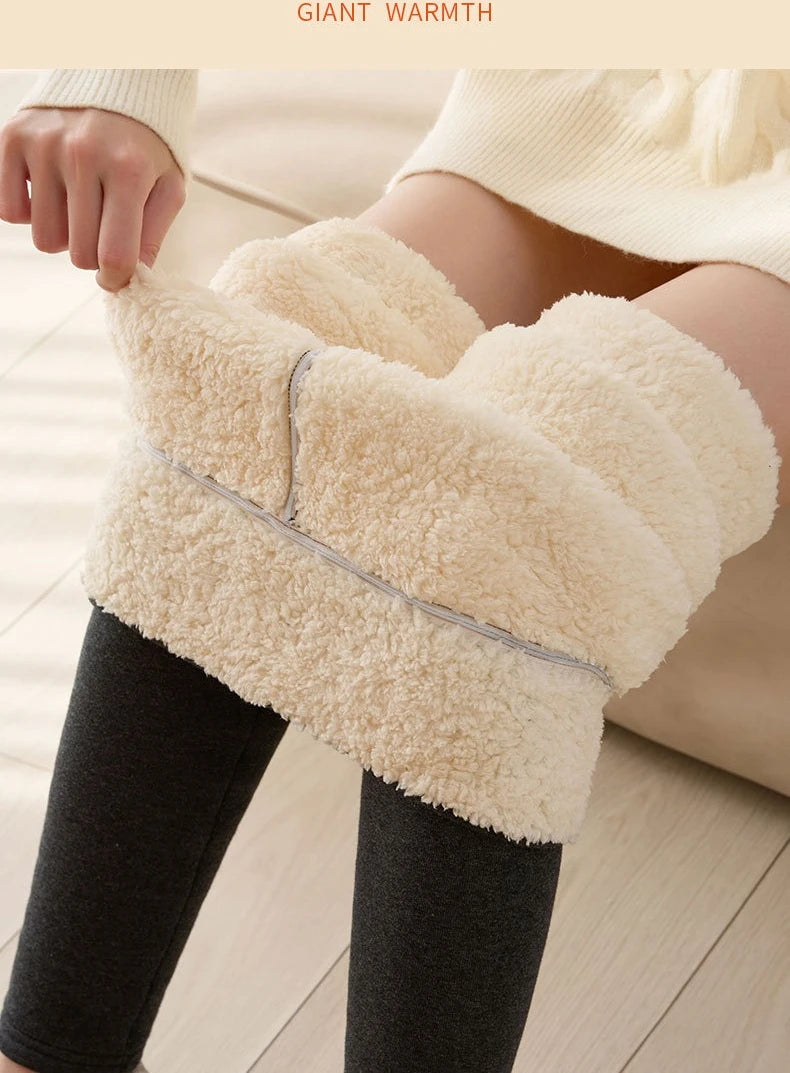 Women Winter Stretch Leggings High Waist Plush Leggings Thickened Keep Warm Leggings Woman Velvet Comfortable Thermal Leggins