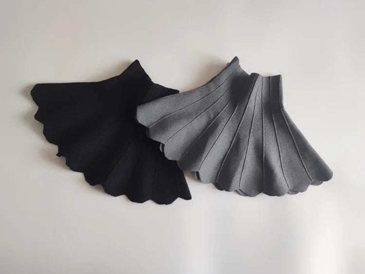 2023 Autumn And Winter New Products Children's Knitted Skirt Wavy Tutu Skirt Girls Thick Ruffled Umbrella Skirt