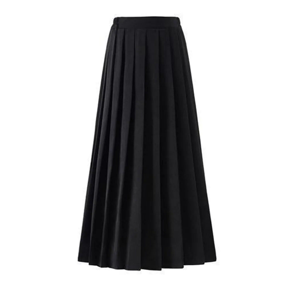 2023 Fashion New Pleated Skirts Women S-5XL Vintage Young basic Leisure Korean All-match Autumn High Waist Female Faldas College