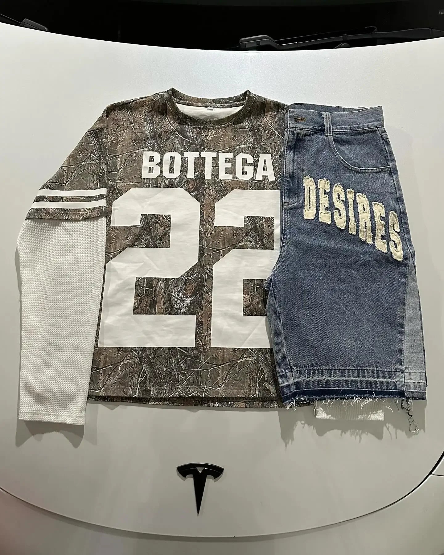 Y2K Sports Camouflage Jerseys Female Male Goth Oversized Loose Bough Pattern Long-sleeved Shirt Hip Hop Sweatshirt Street Wear