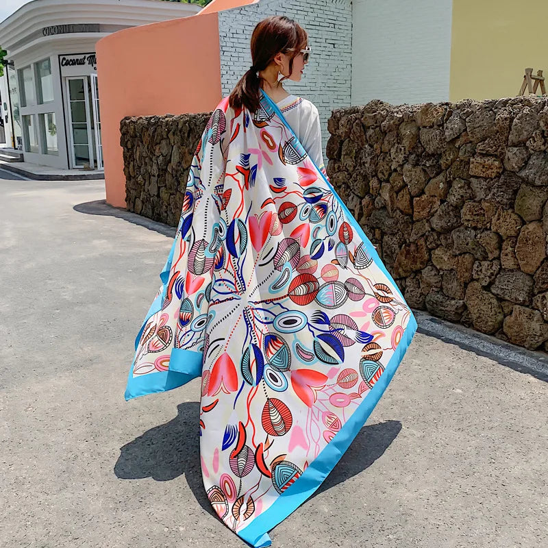 140x180cm Celebrity With The Same Cover-Ups Women Large Beach Dress Bikini Bathing Swimwear Sunburn Protection Sarong Wrap Scarf