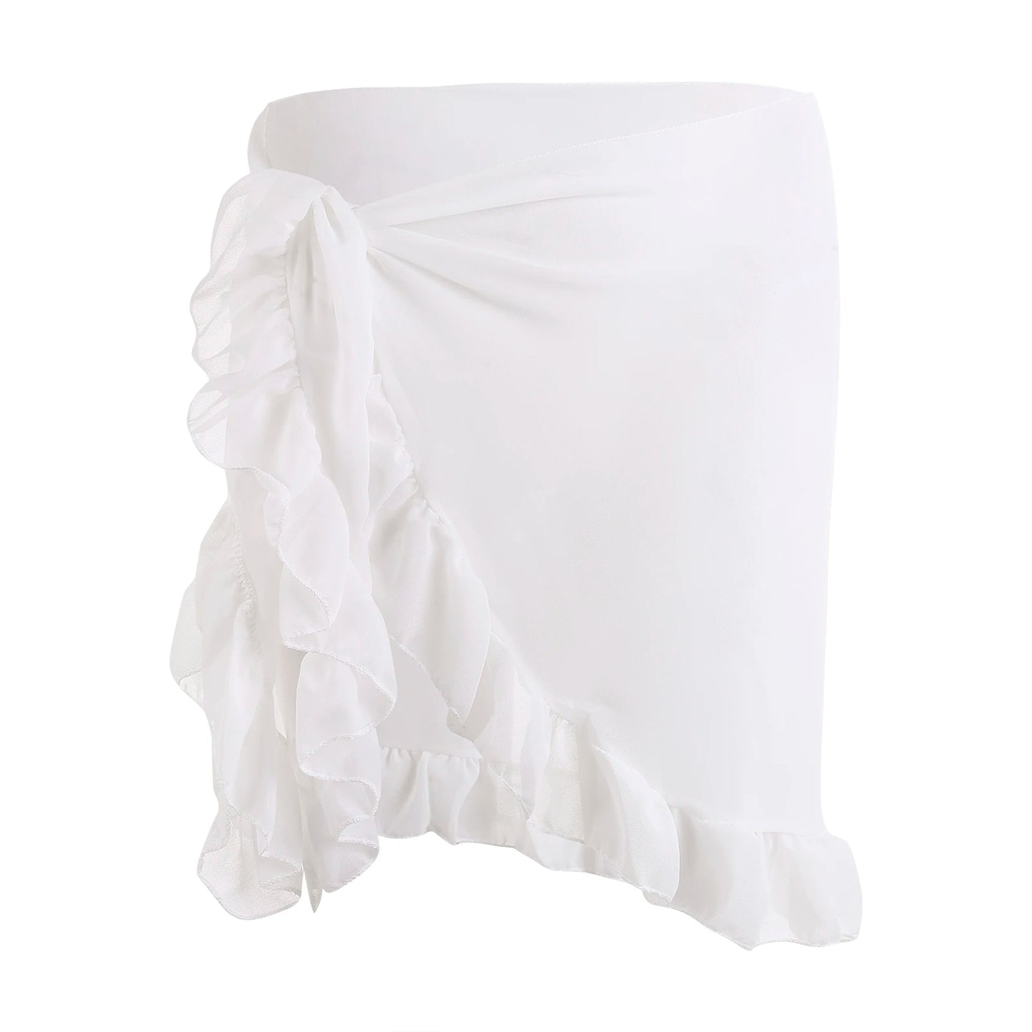 Yiiciovy 2023 Women Cover-Ups Skirts Chiffon Swimwear Pareo Scarf Bikini Cover-Ups Wrap Kaftan Sarong Beach Sexy Skirts 9 Colors