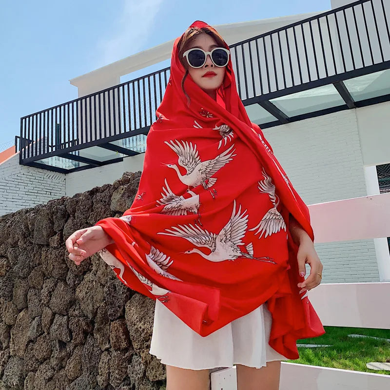 140x180cm Celebrity With The Same Cover-Ups Women Large Beach Dress Bikini Bathing Swimwear Sunburn Protection Sarong Wrap Scarf