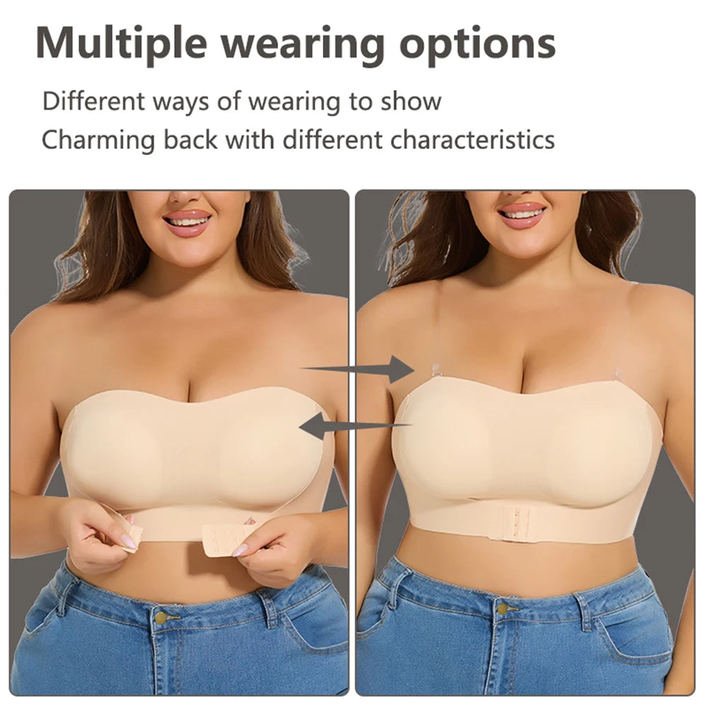 XL-4XL Women's Sexy Push-up Bra Wireless Lingeries Breathable Non-slip Bra with Removable Straps Push Up Breast Plus Size 2025
