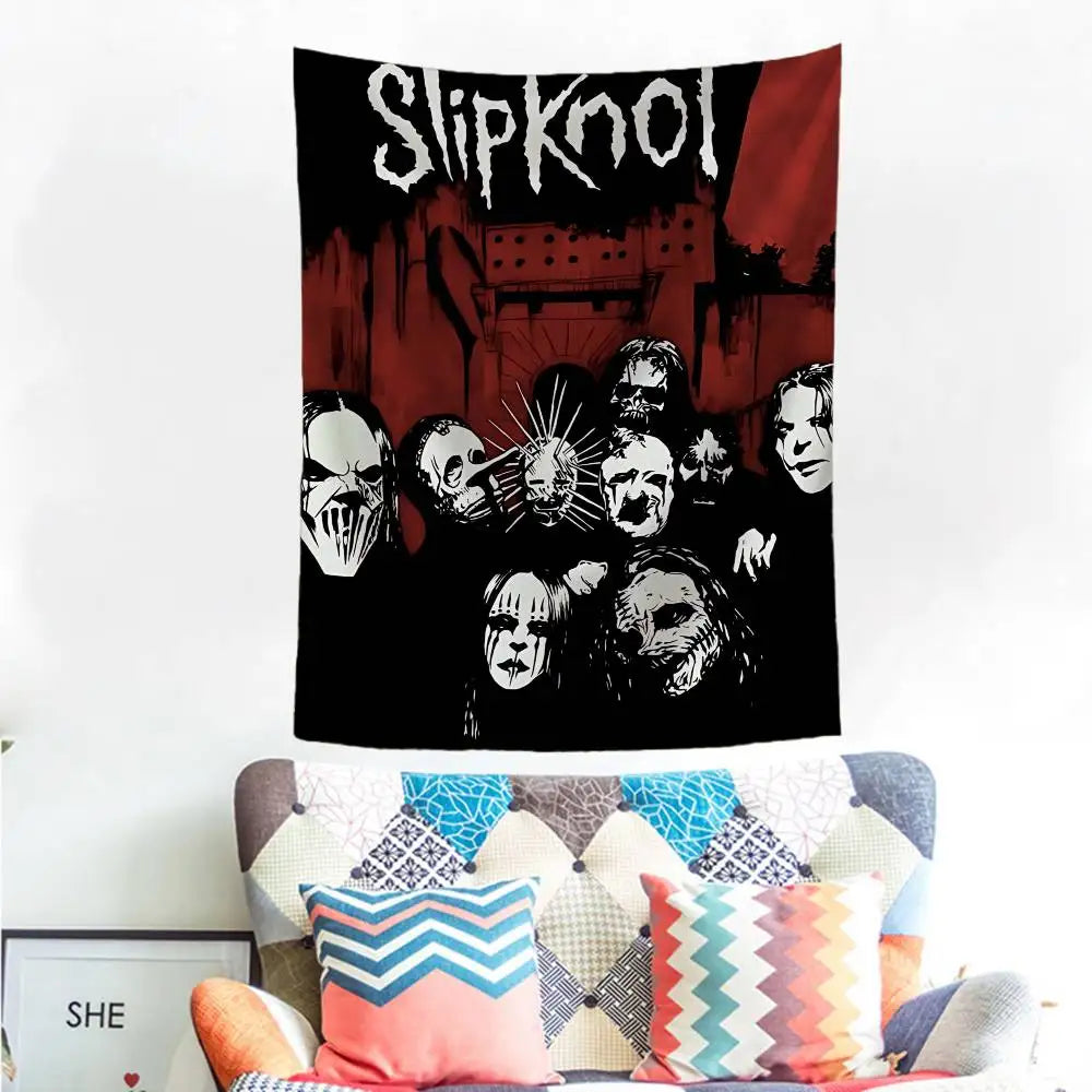 1pc S-SlipKnoter Band Cartoon Tapestry Bohemian Wall Tapestries Mandala Wall Hanging Sheets