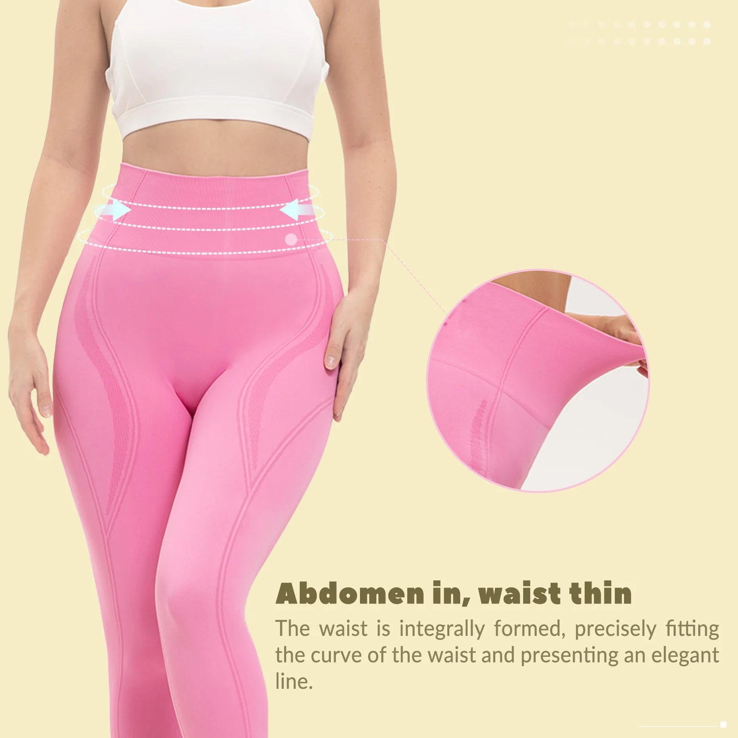 Women's High Waisted Yoga Pants, Tummy Control Butt Lifting Workout Leggings, High Elastic Quick-Dry for Running Gym