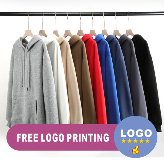 420g hooded sweatshirt with plush sweatshirt men's and women's logo customization autumn and winter styles loose and soft