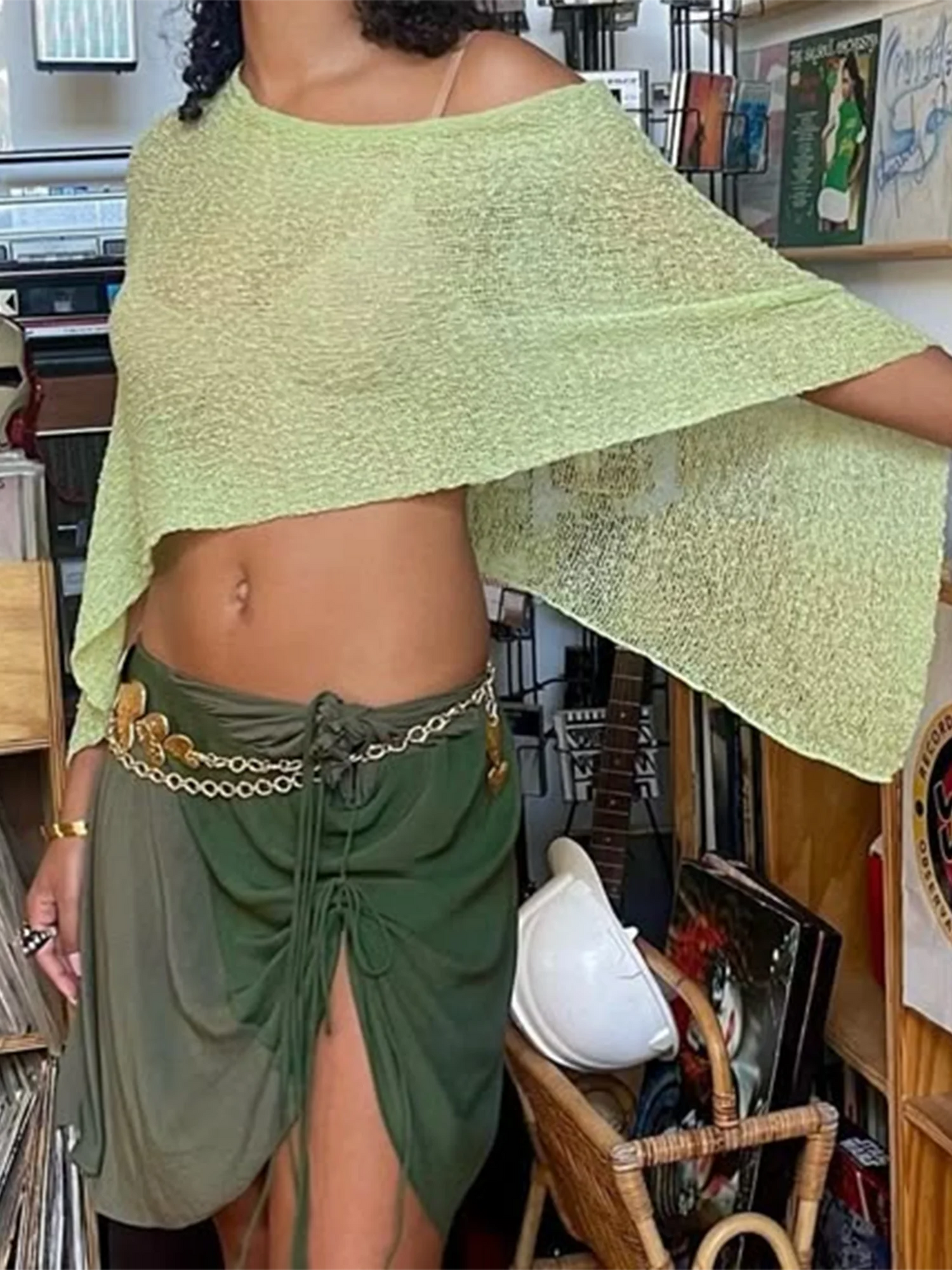 Womens Knitted Sheer Poncho Tops Women Knit Cover-up See-through Solid Irregular Loose Pullover Summer Beach Tops