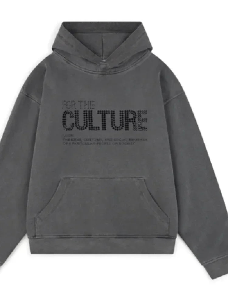 Y2K Retro Hot Brick Letter Hooded for women Sweatshirts Street American Personality Autumn Men's Retro Sweatshirt women clothing