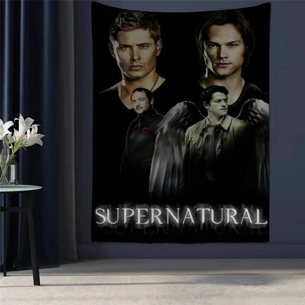 1PC TV Play Series Supernatural Printed Large Wall Tapestry Wall Hanging Decoration Household Decor Blanket