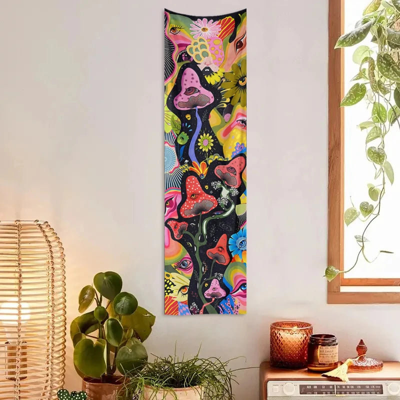 1pc Moon phase tapestry, flower and plant tapestry, moon phase tapestry room decoration wall hanging living room decoration