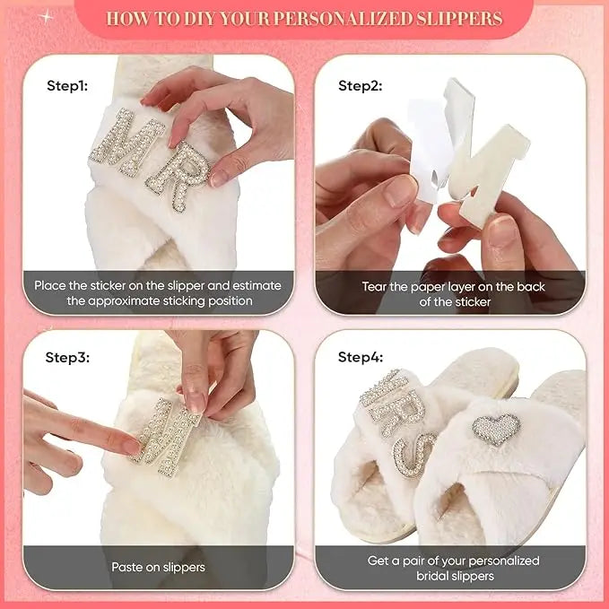 2 Pcs Personalized Initial Bride Slippers and Bride Robe Mrs Slippers Bridal Robe Bridal Shower Gifts for Wedding Day