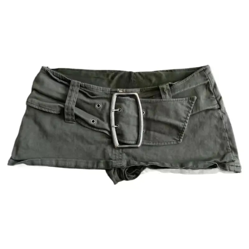 y2k Summer Mini skirt for women Retro punk fashion women pleated skirt plaid skirt Button College style sexy Spice girls skirts