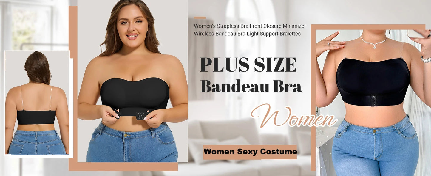 XL-4XL Women's Sexy Push-up Bra Wireless Lingeries Breathable Non-slip Bra with Removable Straps Push Up Breast Plus Size 2025
