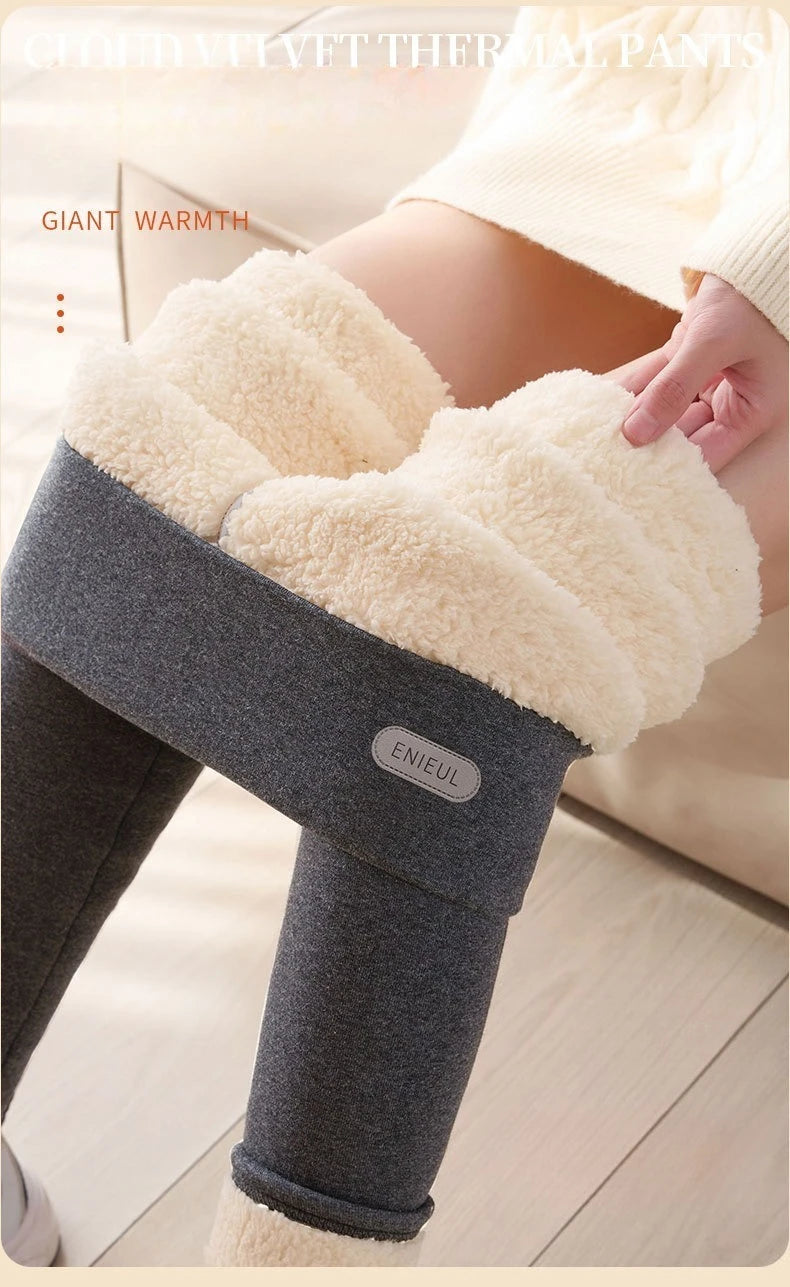 Women Winter Stretch Leggings High Waist Plush Leggings Thickened Keep Warm Leggings Woman Velvet Comfortable Thermal Leggins