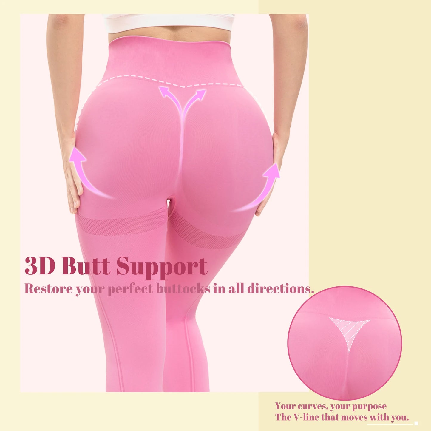 Women's High Waisted Yoga Pants, Tummy Control Butt Lifting Workout Leggings, High Elastic Quick-Dry for Running Gym