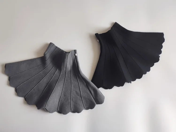2023 Autumn And Winter New Products Children's Knitted Skirt Wavy Tutu Skirt Girls Thick Ruffled Umbrella Skirt