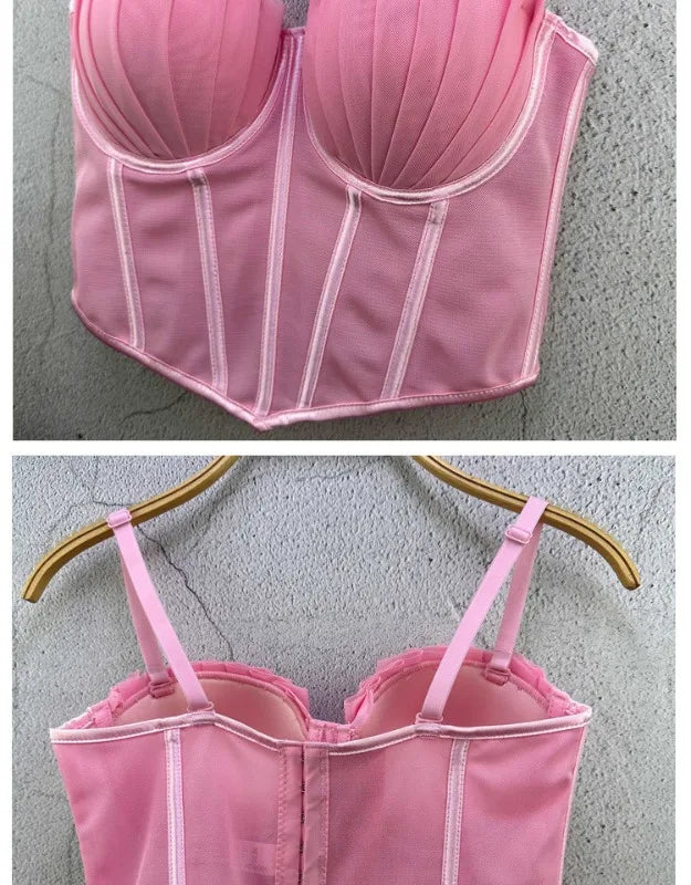 Y2k Top Women Clothing Sexy Tops Camis Tees Fashion Clothes Corset Streetwear Party Club Underwear Bustiers Slimming Lingerie