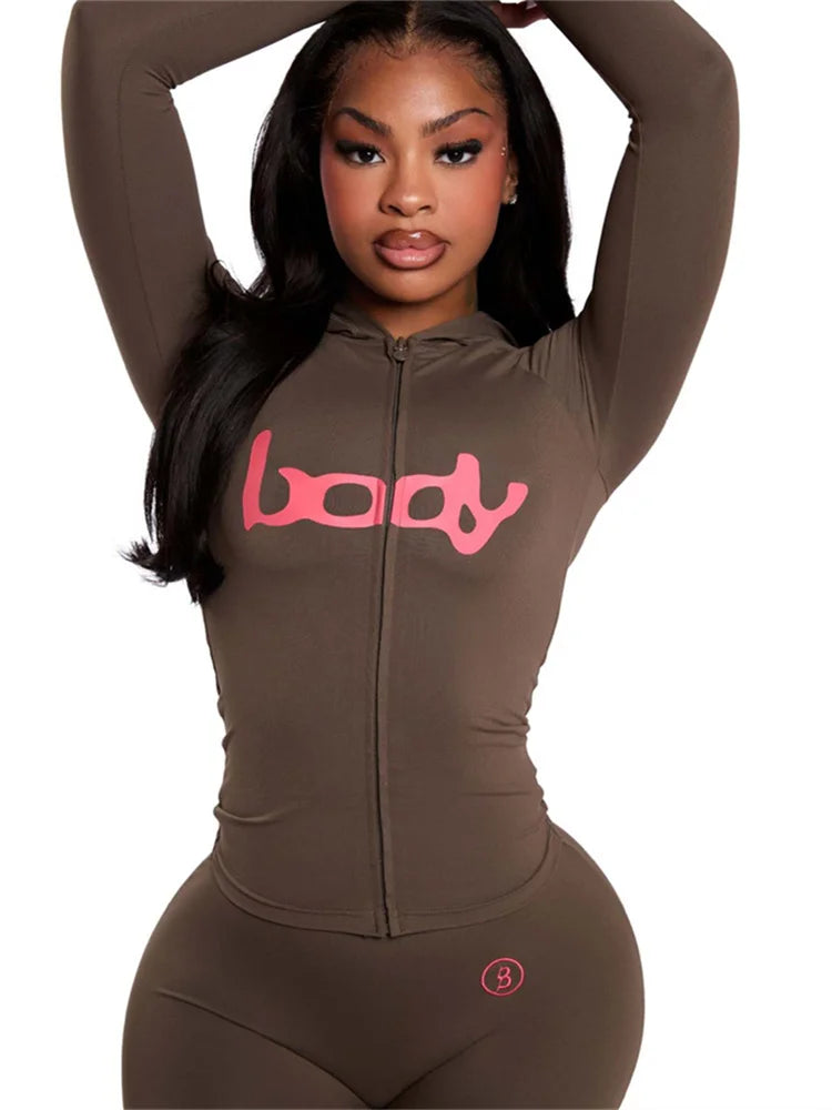 2025 Fall Casual Tracksuits Women Sets Long Sleeve Top Pants Elasticity Streetwear Sports Two 2 Piece Pink Matching Sets Outfits