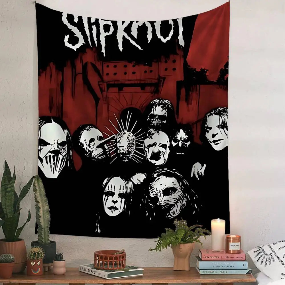 1pc S-SlipKnoter Band Cartoon Tapestry Bohemian Wall Tapestries Mandala Wall Hanging Sheets