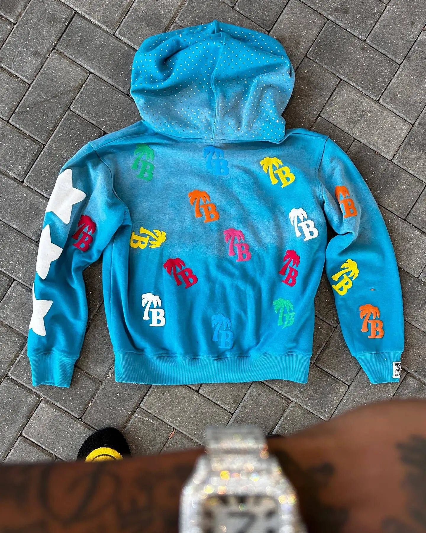 Y2K trendy letter pattern loose casual comfortable hooded zipper retro hoodie jacket top unisex