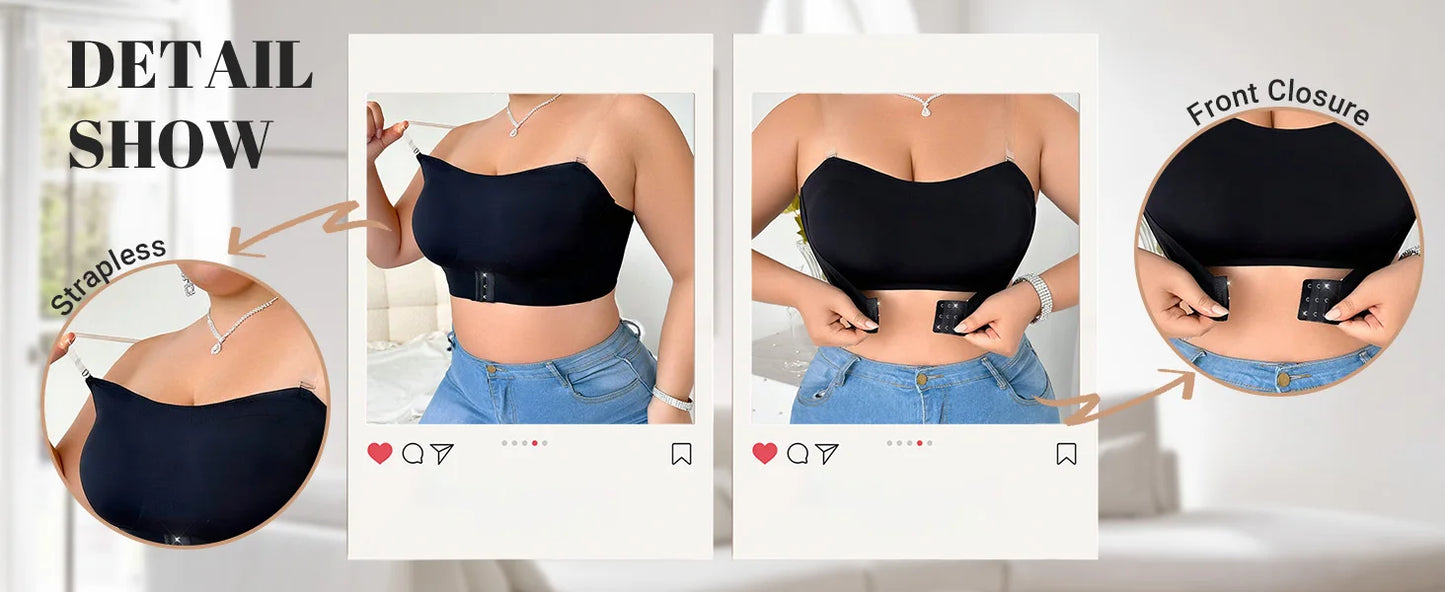 XL-4XL Women's Sexy Push-up Bra Wireless Lingeries Breathable Non-slip Bra with Removable Straps Push Up Breast Plus Size 2025