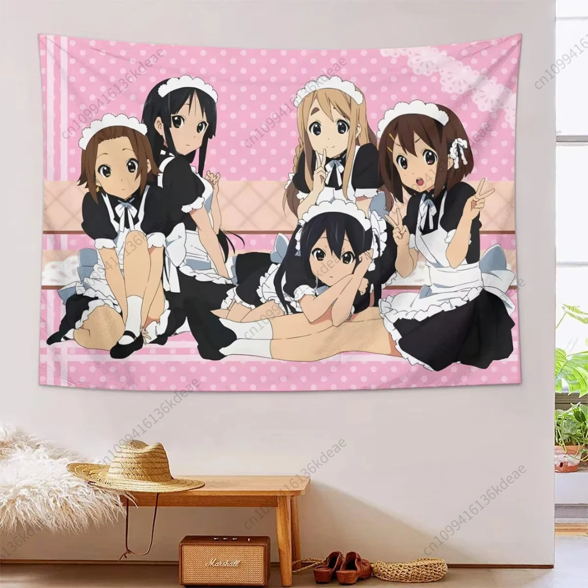 2025 Hot Cute Anime Tapestry K-ON Kawaii Flags Wall Tapestries Wall Hanging Bohemian Aesthetic Room Decor Background Cloth Gifts