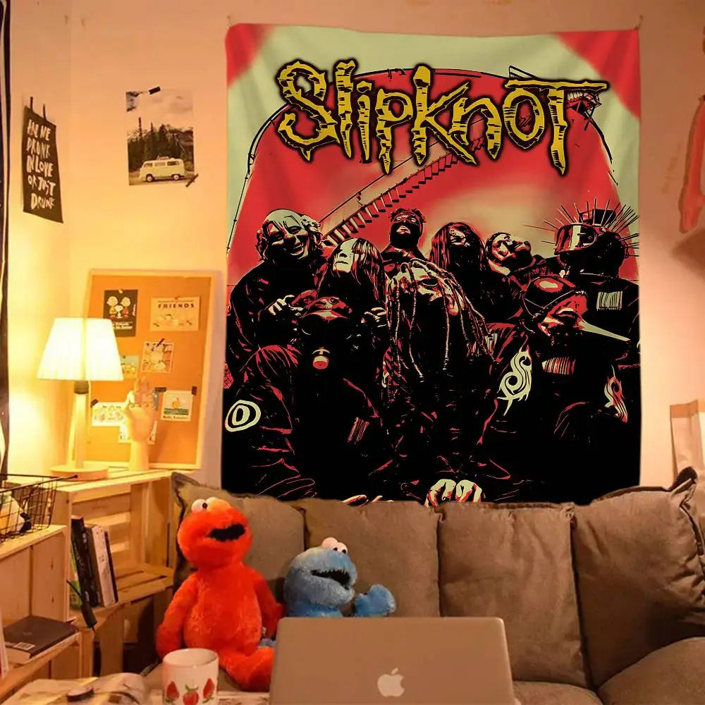 1pc S-SlipKnoter Band Cartoon Tapestry Bohemian Wall Tapestries Mandala Wall Hanging Sheets